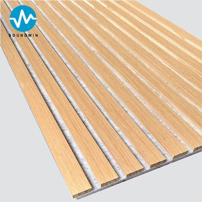 Veneer de carvalho acústico painéis de parede de madeira de ardósia com feltro cinza claro madeira natural para sala de estar